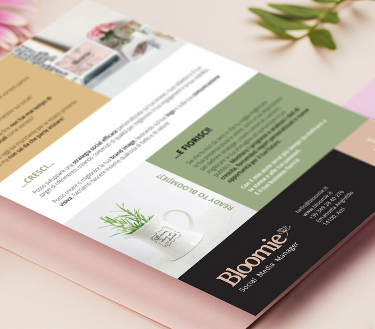 brochure comunicazione visiva bloomie asti