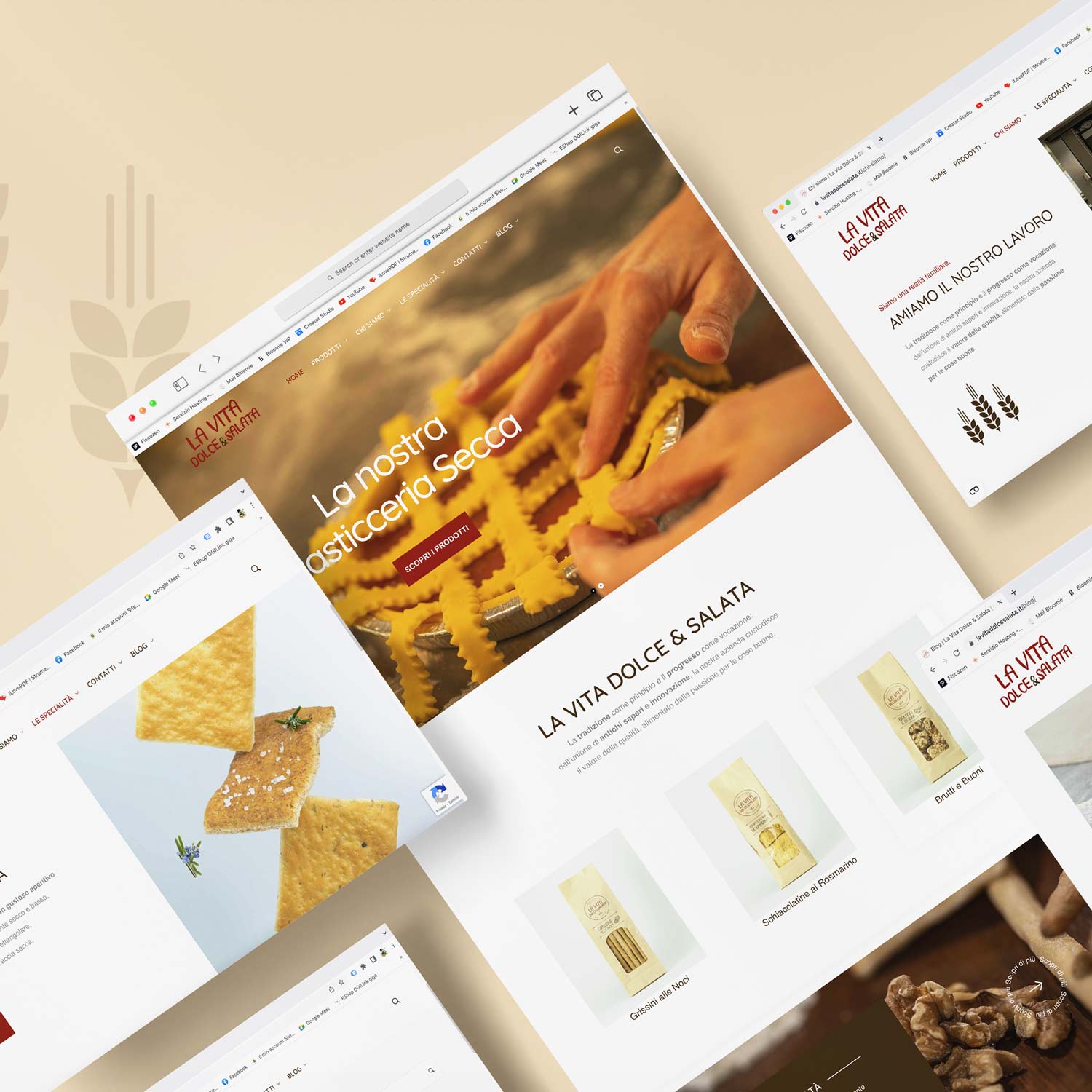 sito wordpress e-commerce panetteria bloomie web design
